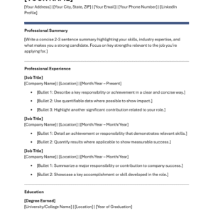 ATS Resume Template (Basic)